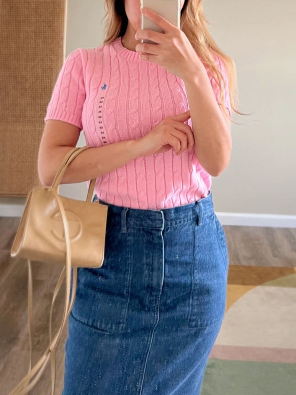 Polo Ralph Lauren Cable knit Short sleeve Sweater - Pink